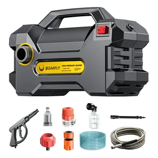 Soarfly Lavadora De Pressão Portátil De 3800w - 160bar Preto 127v 60hz