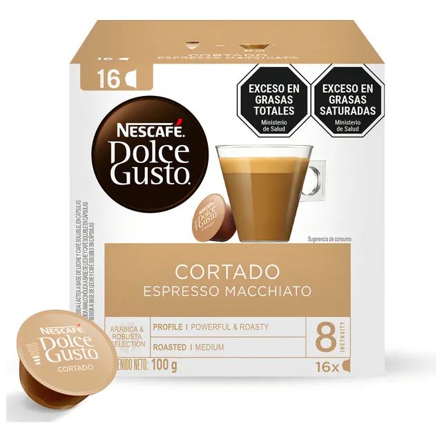 16 Capsulas Cortado Espresso Dolce Gusto Nescafe