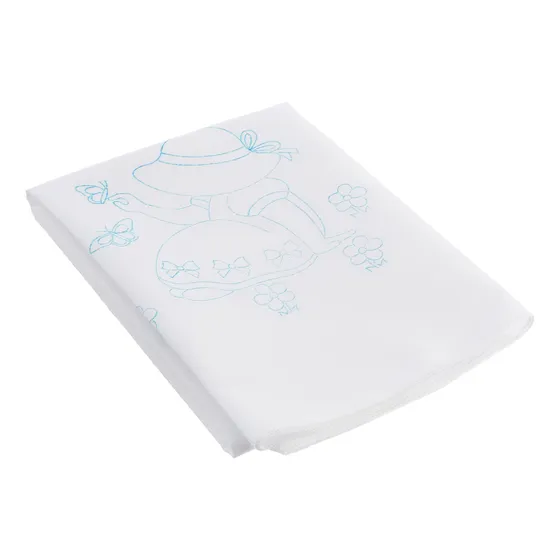 Funda Almohada Para Niño Borde Perle Blanco Diseño Sunbonnet