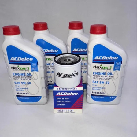 Kit Troca Oleo 5w30 Sintético + Filtro De Óleo Acdelco Gm Kit Troca Oleo 5w30 Sintético + Filtro De Óleo Acdelco Gm