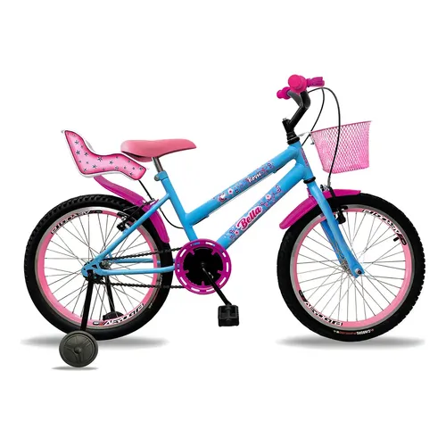 自転車 BELLA  50631 Bicicleta Aro 20 Feminina Infantil Power C/ Cesta Bike Bella Cor