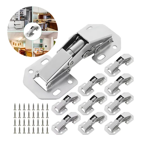 Set 10 Bisagras Bidimensional Oculta 90 Grados Con Tornillos