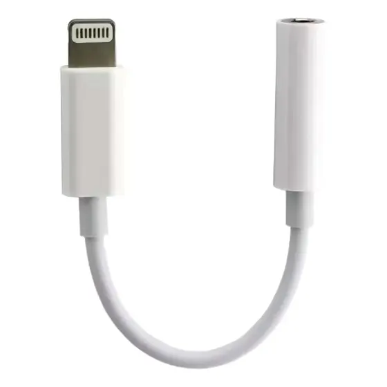 Adaptador iPhone Lightning Macho A Spica 3.5mm Hembra Blanc©