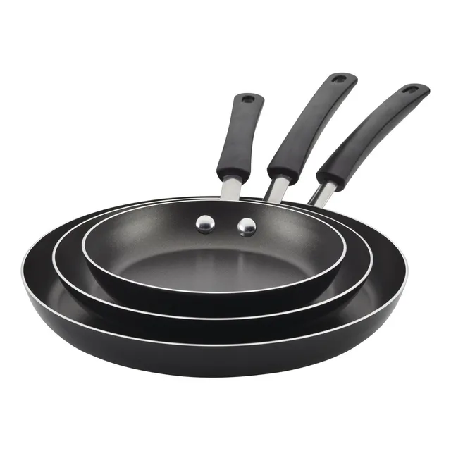 Farberware Sartén Antiadherente De Aluminio 3 Piezas Color Negro