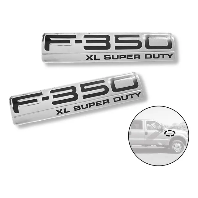 Par De Emblemas Laterales Ford F-350 Xl Super Duty  
