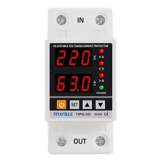 Protector De Voltaje Integral Digital 80a 120v 220 Ajustable