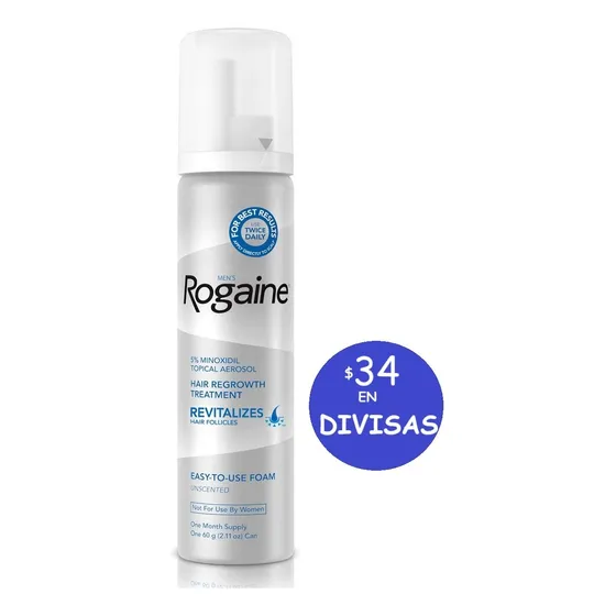 1 Frasco Minoxidil Rogaine Foam Espuma Cabello Crecepelo