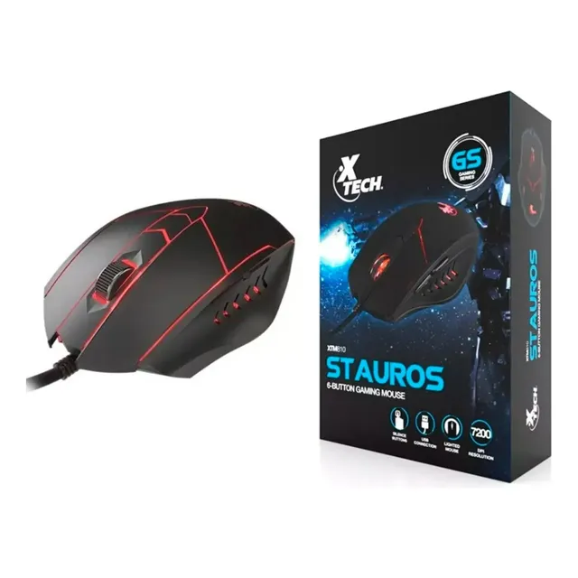 Mouse Gamer Xtech Stauros Xtm-810 Gaming Series Rgb Pc Febo