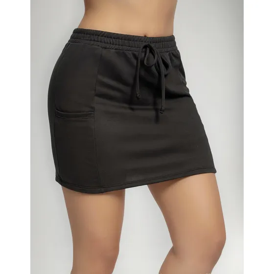 Falda Corta Mujer Negro Mp 101994