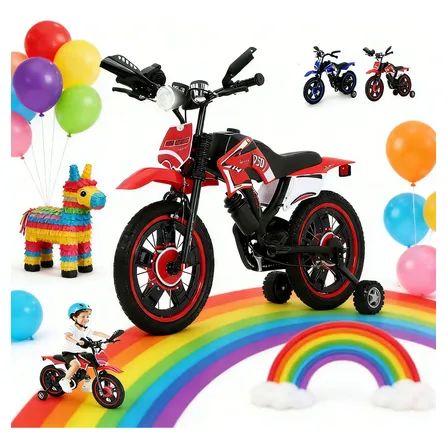 Bicicleta Tipo Moto Rodada 16 Motocross Infantil