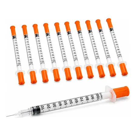 Seringa Insulina 1ml Agulha Fixa 8x0,30 30g Kit 10un 1 Ml