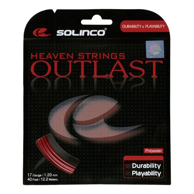 Solinco Outlast 0.60 Oz Cuerda Tenis Rojo