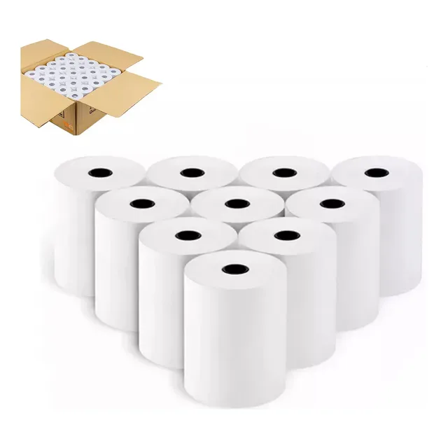 50 Rollos Papel Térmico 80x60 Para Impresora Tickets 80mm
