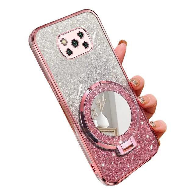 Brillo Funda Para Xiaomi Poco X3 Nfc/x3 Pro, +espejo Soporte