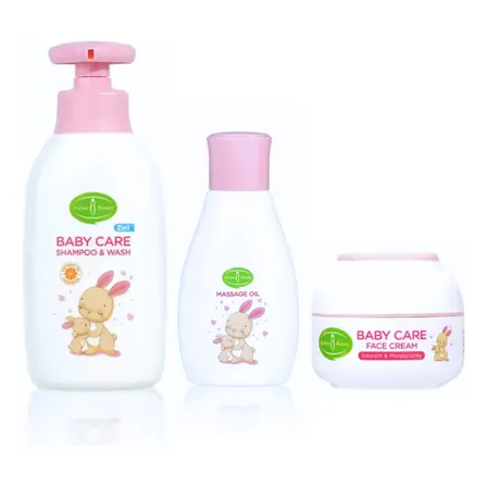 Kit 3 En 1 Baby Care- Aceite+shampoo+crema Cuidado Bebe