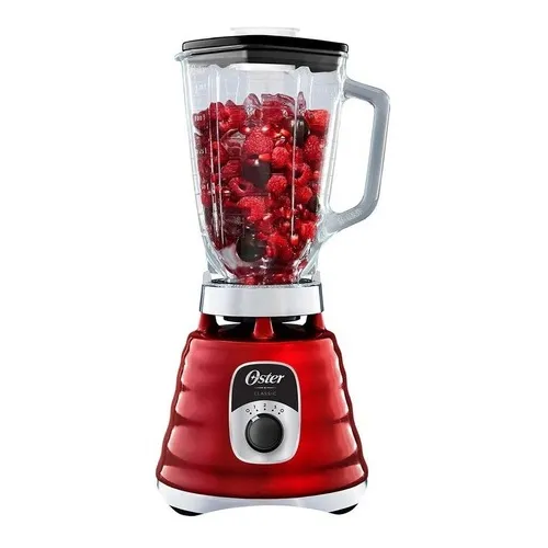 Licuadora Clásica Oster Perilla De 3 Velocidades Blst4126r Color Rojo