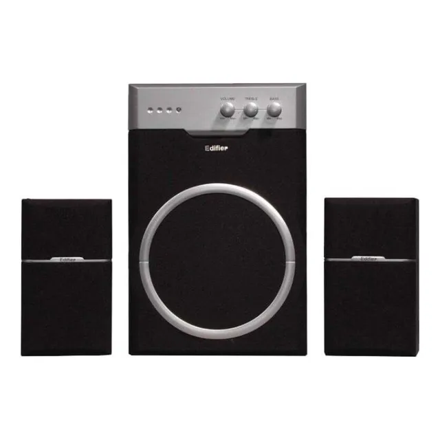 Parlantes 2.1 Edifier Bafles Potenciados R401 Ideal Pc Tv Negro