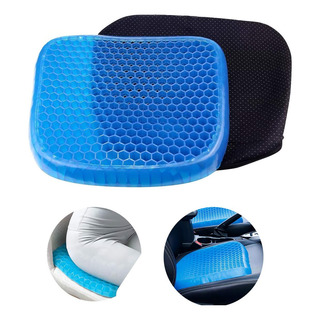 Assento De Gel Almofada Silicone Escaras Colmeia Ortopédico Assento De Gel Almofada Silicone Escaras Colmeia Ortopédico