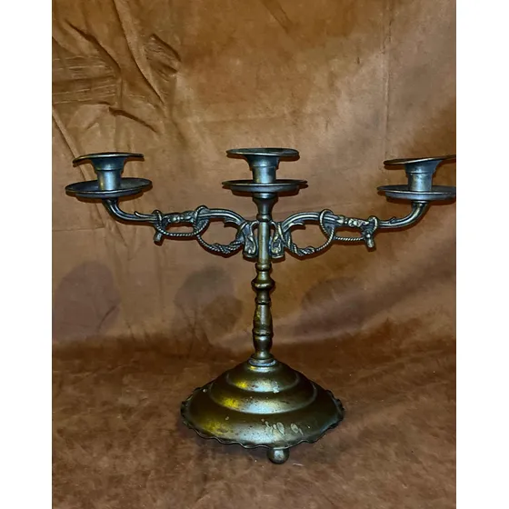 Candelabro Antiguo Bronce