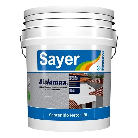 Impermeabilizante Aislante Térmico 5 Años Cubeta 19lt Sayer Color Rojo