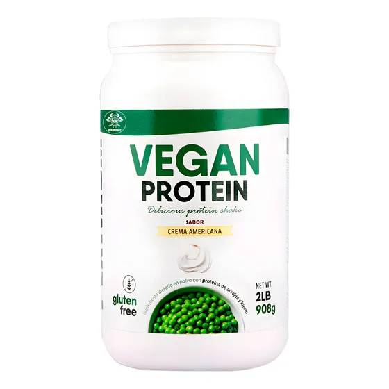 Vegan Protein Platinum 2 Libras Proteína Vegana Gluten Free Sabor Crema Americana