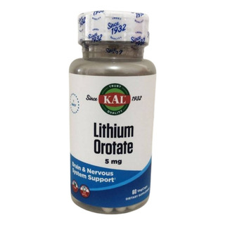 Orotato De LĂtio 5mg 60 Caps Lithium Orotate Importado - Kal Orotato De LĂtio 5mg 60 Caps Lithium Orotate Importado - Kal