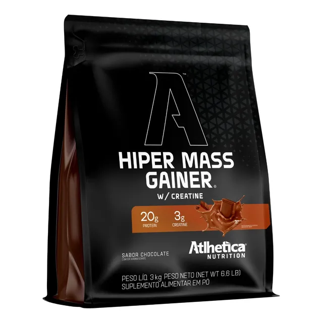 Hipercalórico 3kg + Creatina Hiper Mass Gainer - Atlhetica