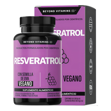 Resveratrol 100% Vegano De Alto Contenido En Polifenoles | Pimienta Negra Para Mejor Absorción, Vitamina C, Semilla De Uva Y Acai Beyond Vitamins Antioxidante | Vitaminas Mujer / Hombre - 60 Capsulas Resveratrol 100% Vegano De Alto Contenido En Polifenoles | Pimienta Negra Para Mejor Absorción, Vitamina C, Semilla De Uva Y Acai Beyond Vitamins Antioxidante | Vitaminas Mujer / Hombre - 60 Capsulas