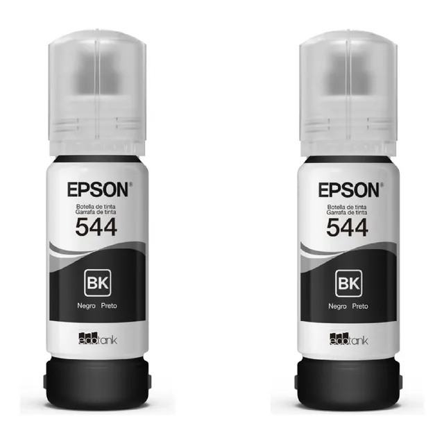 Botellas De Tinta Epson Ecofit Color Negro T544 2 Unidades