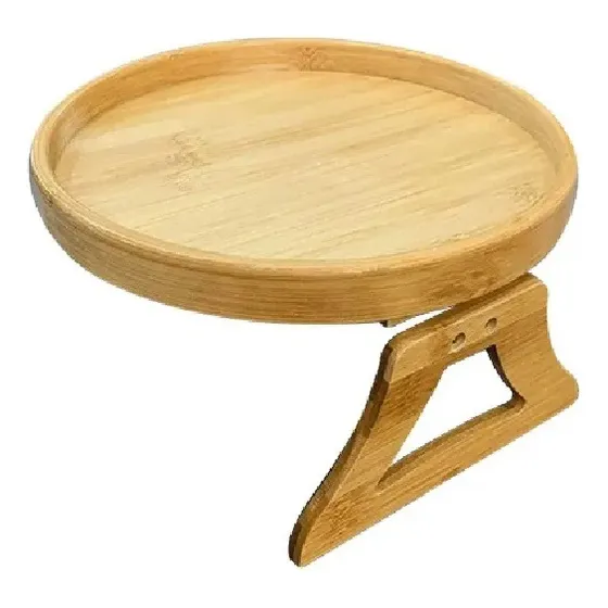 Mesa Auxiliar Apoya Brazos Sillon Bandeja Bambu Premium 