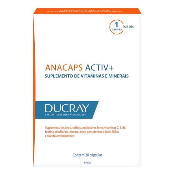 Anacaps Ducray Active+ Anticaída De Cabello En Cápsulas X30