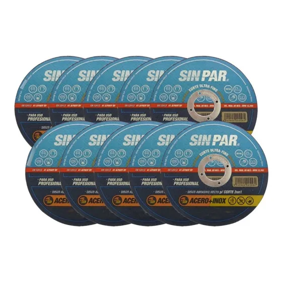 Discos De Corte Sin Par Amoladora 115mm (0,8-1,2-1,6) X10 Un