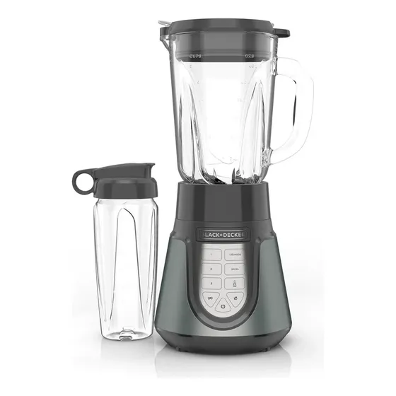 Licuadora Silenciosa Black+decker Jarra Vidrio, Bl1516-2mdla Color Plateado