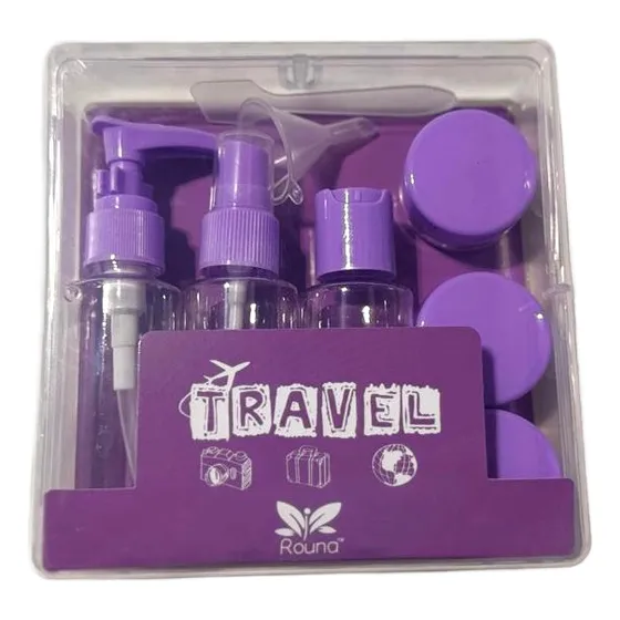 Set X6 De Viaje Para Avión Neceser Frascos Recargables