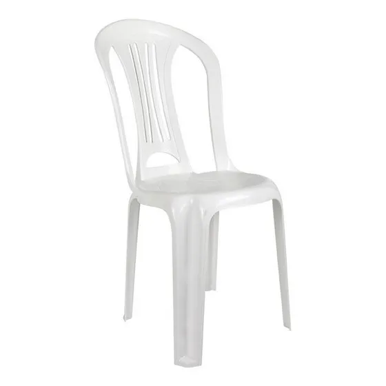 Silla Plástico Reforzada Jardín Mor Sin Posabrazos Bistro Blanco