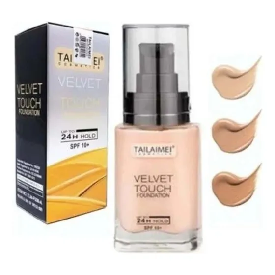 Maquillaje Tailaime Velvet Touch Alta Cobertura Base Liquido