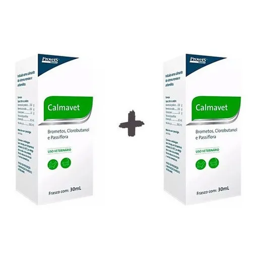 2 Un Calmante Para Gatos E Cães Natural Calmavet 30ml