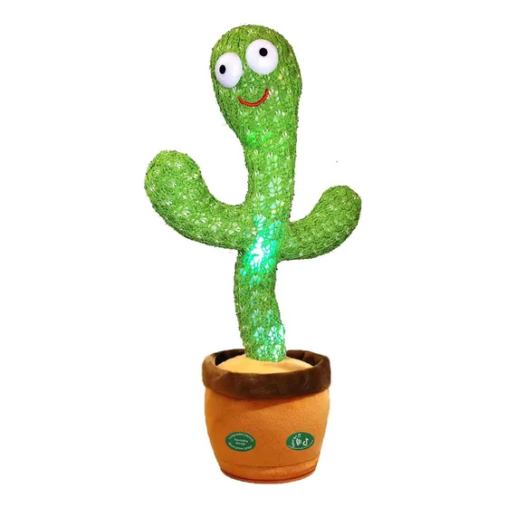 Peluche Cactus Luminoso Juguete Color Verde 60 Canciones
