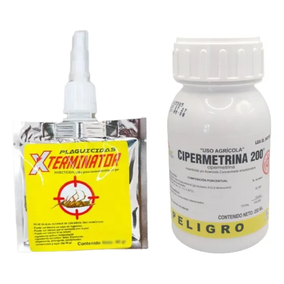 Insecticida X Terminator 40gr + Cipermetrina 250ml