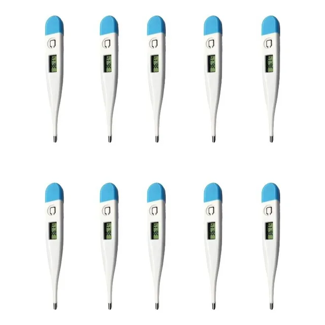 Termometro Digital Lcd Clinico Oral Axilar Tipo Pluma 10pzs