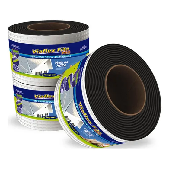 Membrana Autoadhesiva Aluminizada 10cm X 10mts Viapol H Y T