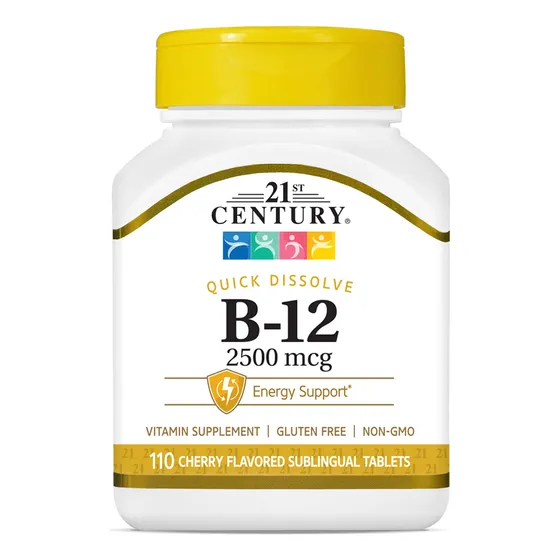 Suplemento 21st Century B 12 Tabletas Sublinguales De 2500 M