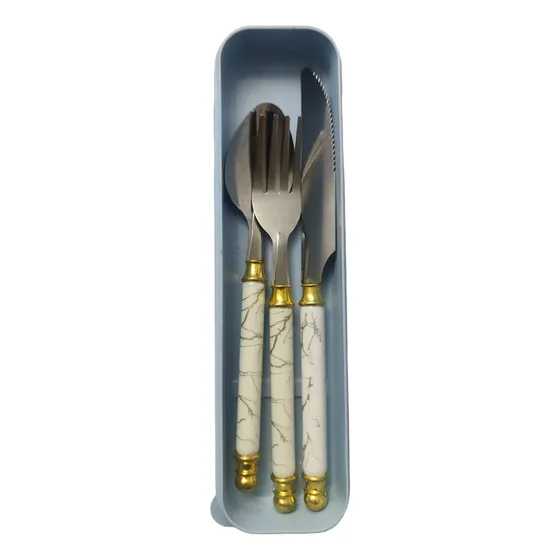 Porta Servicios Con Estuche Set De Cubierto