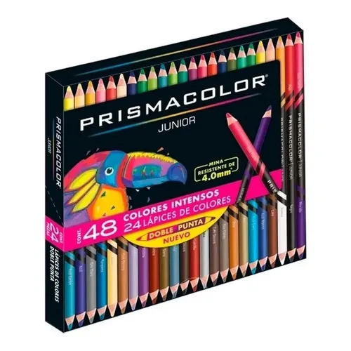 Colores Prismacolor Junior 24 Lapices Doble Punta Mina 4.0mm