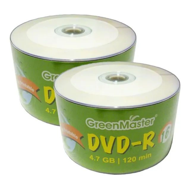 Dvd-r Imprimible Marca Greenmaster 100 Pzs