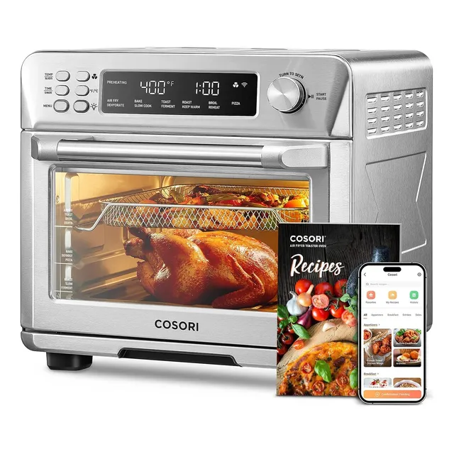 Combo Horno Tostador Y Freidora De Aire 11 En 1 Con Convecci