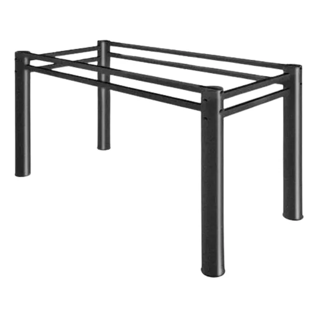 Pé Base De Mesa Jantar Aço Tampo Pedra Vidro Madeira  120x80