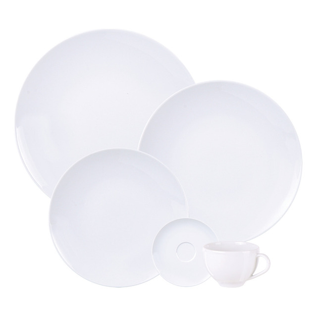Aparelho De Jantar Flávia Em Porcelana 20 Peças Tramontina Aparelho De Jantar Flávia Em Porcelana 20 Peças Tramontina