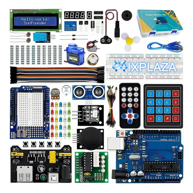 Uno R3 Starter Kit Para Arduino Ide, (con Ultrasonido)