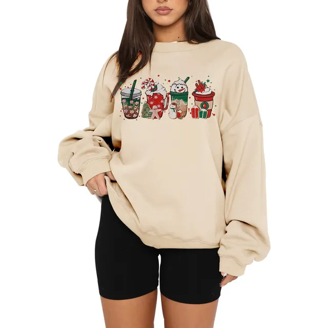 Sudadera Navidad Diseño Muñeco Nieve Para Mujer Manga Larga